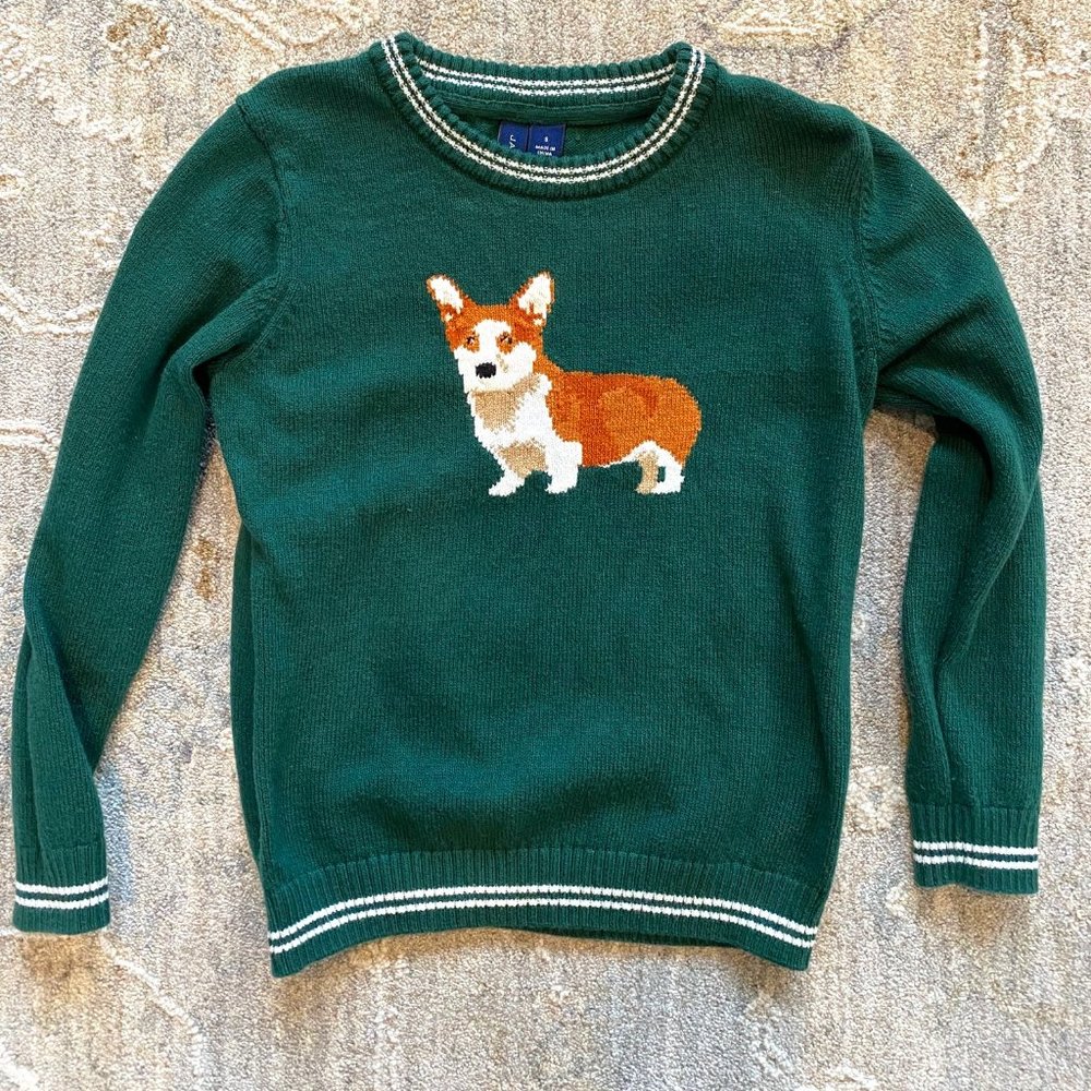 Janie and Jack Size 5T Corgi Sweater